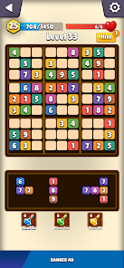 Doku Blast gameplay board with number pieces